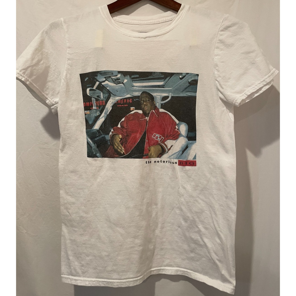 The Notorious B.I.G. "Biggie Smalls" Hip-Hop Artist Graphic T-Shirt White -S